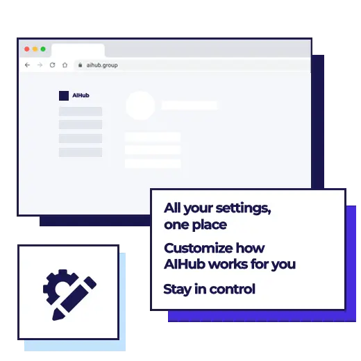 AIHub Settings - All your settings in one place